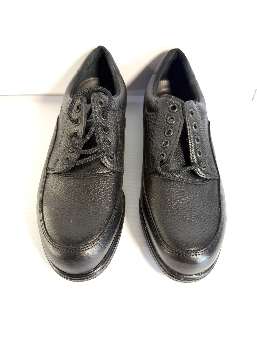Men's Black Leather Derby Shoes — Classic Work & Dress Style